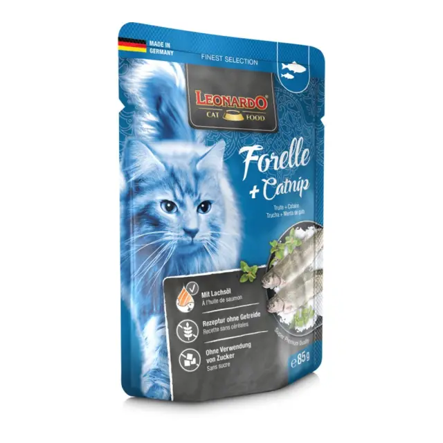 Leonardo Φακελάκι Πέστροφα & Catnip 85gr