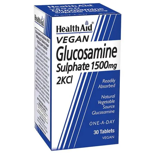 Health Aid Vegan Glucosamine Sulphate 1500mg, 30tabs Γλυκοζαμίνη.