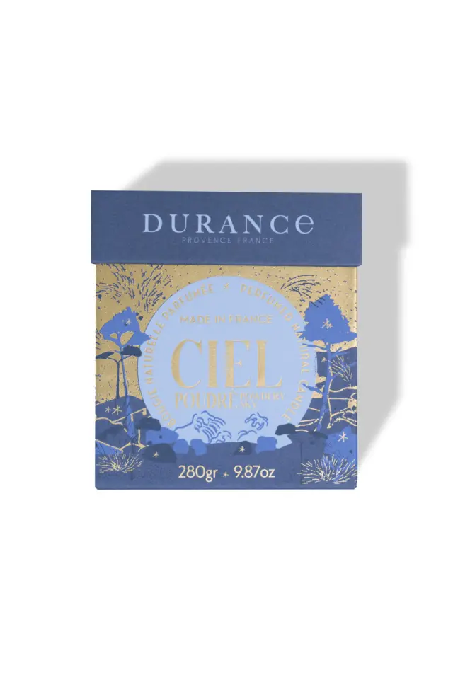 Durance Candle Powdery Sky Χριστουγεννιάτικο φυτικό κερί με άρωμα πουδρένιο και ξύλινο φυτίλι 280 gr. 3