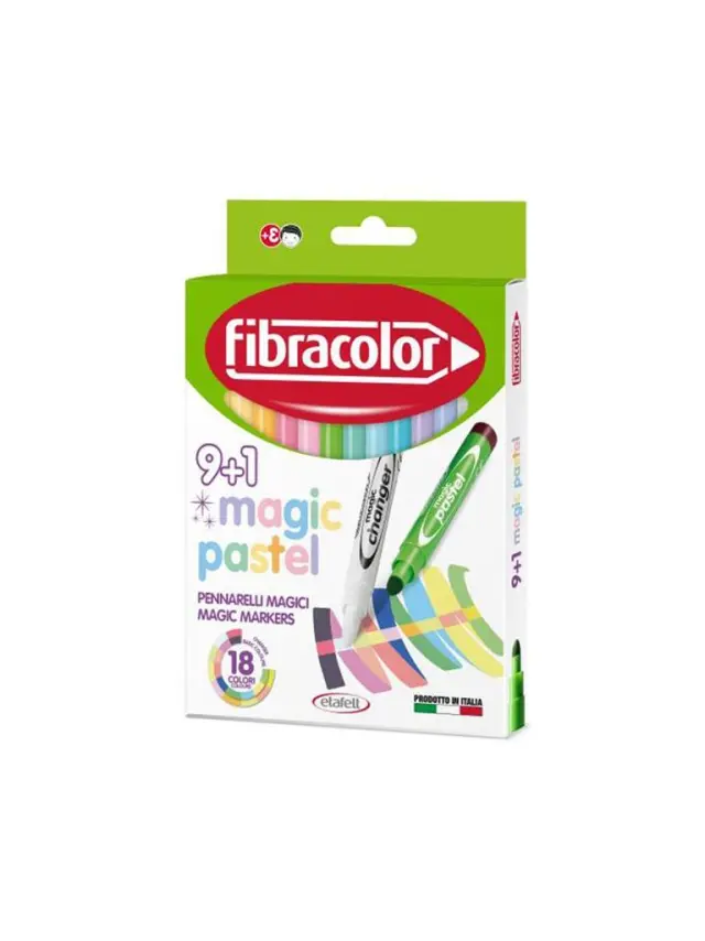 Fibracolor Μαρκαδόροι Μαγικοί 9+1 Pastel Χρωμάτων/ 8008621029969 (Fibracolor)