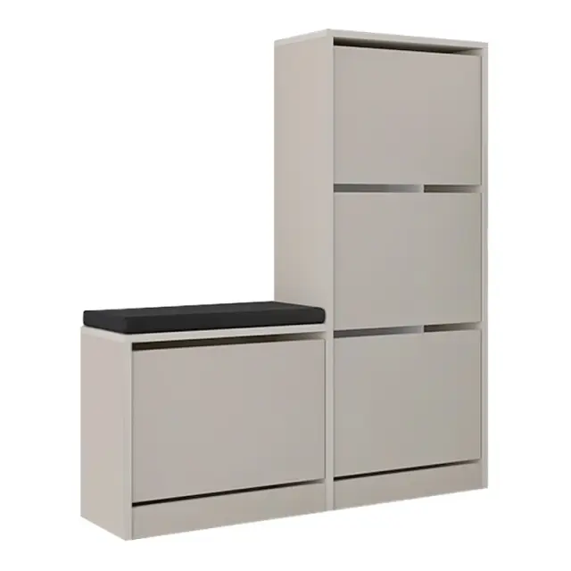 Παπουτσοθήκη Dude Megapap χρώμα sandstone 104,8x26x118,5εκ. 2