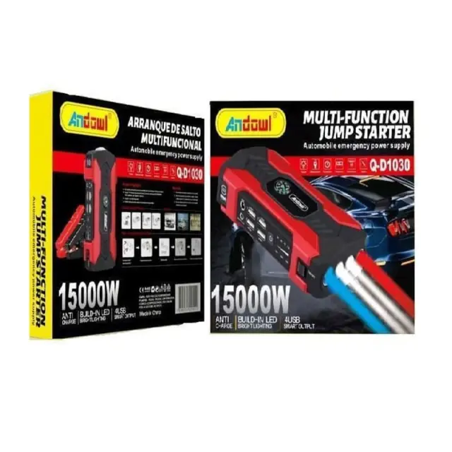 Andowl Εκκινητής Μπαταρίας Αυτοκινήτου 15000mAh Q-D1030 - Car multi-function jump starter z774178