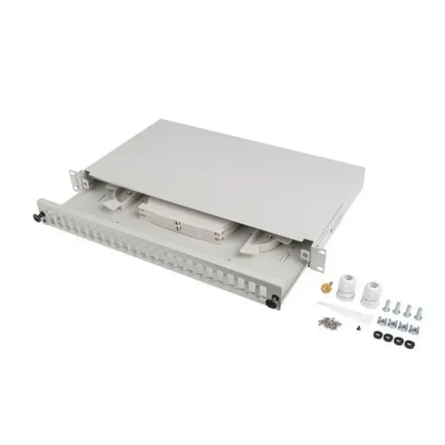 Lanberg Patch Panel 24XSC DUPLEX / 24XLC QUAD RACK 19" 1U Gray (FOP1-24SD-LQS)