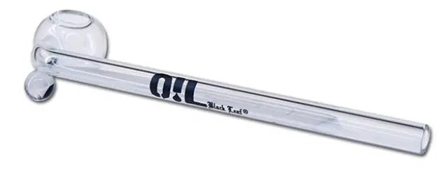 Πιπάκι Γυάλινο Oil Pipe BL με Γωνία 90° - Μήκος 17cm