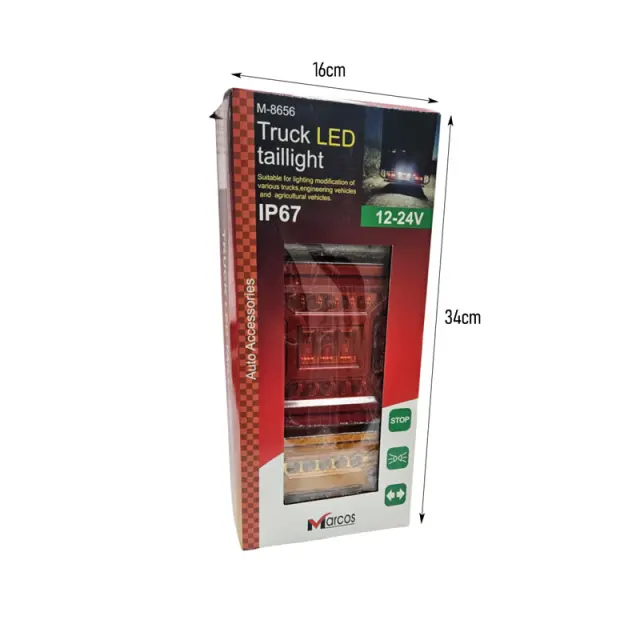 Φανάρι Πίσω LED για Φορτηγά Marcos M-8656 - Truck LED Taillight 0287004 2