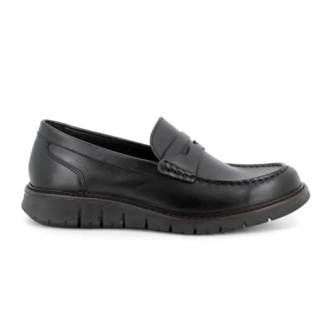 Imac Μοκασίνια-Loafers Ανδρικό δέρμα Μαύρο IMA/850970 NERO