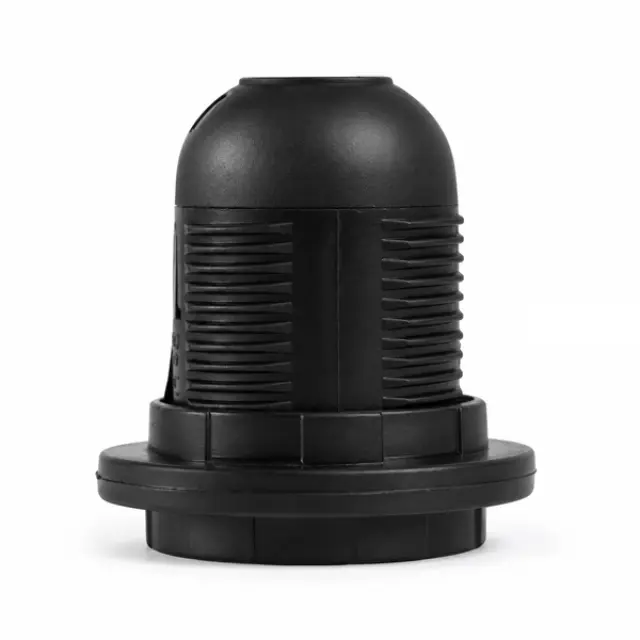 Lamp Holder with Ring E27 Black (50pcs bag)