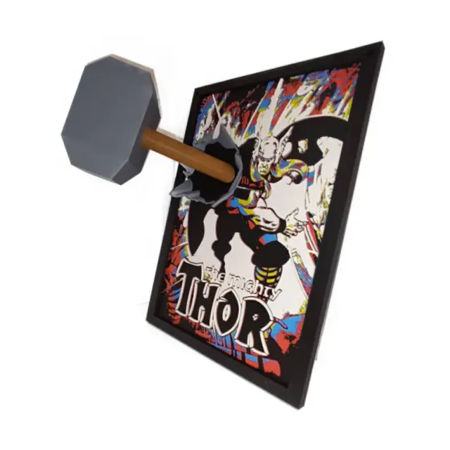 3D Printed Thor Comic Cover Pop Out - Handmade 2