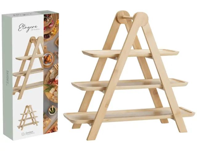 Εταζέρα με 3 επίπεδα από Ξύλο Bamboo και διαστάσεις 43x13.3x39cm 784610520 2