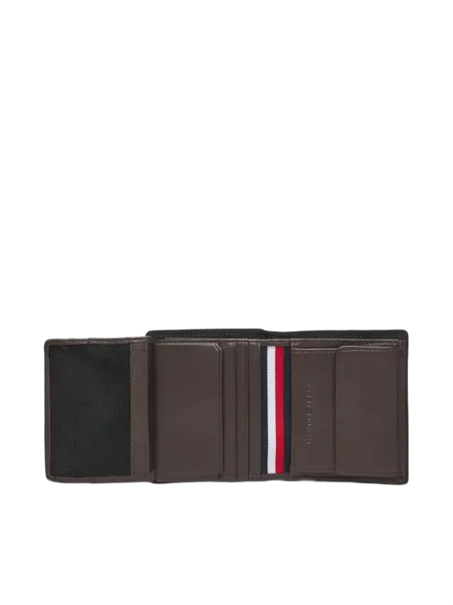 Tommy Hilfiger Ανδρικό Μεγάλο Πορτοφόλι Th Corp Trifold Καφέ 3