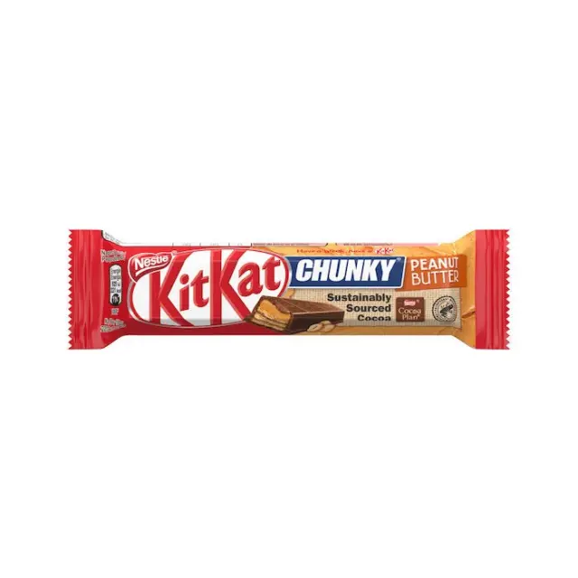 Kit Kat Chunky Γκοφρέτα Γάλακτος φυστικοβούτυρο 42gr