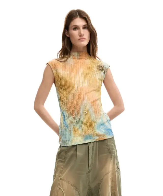 Desigual - Γυναικείο T-shirt Venecia 26SWTK15-6014 Κίτρινο 2