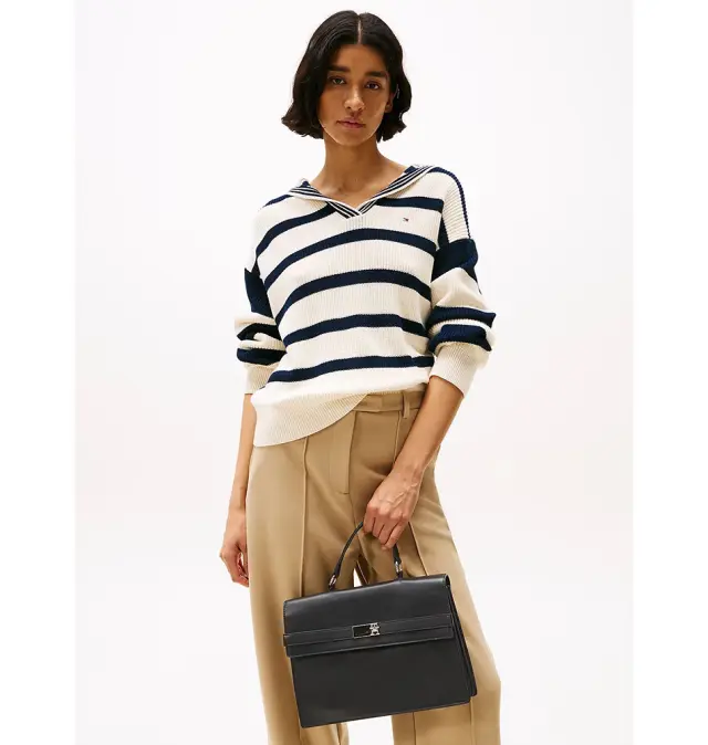 Τσάντα TOMMY HILFIGER TH Heritage Flap Satchel 16895 Μαύρο 2