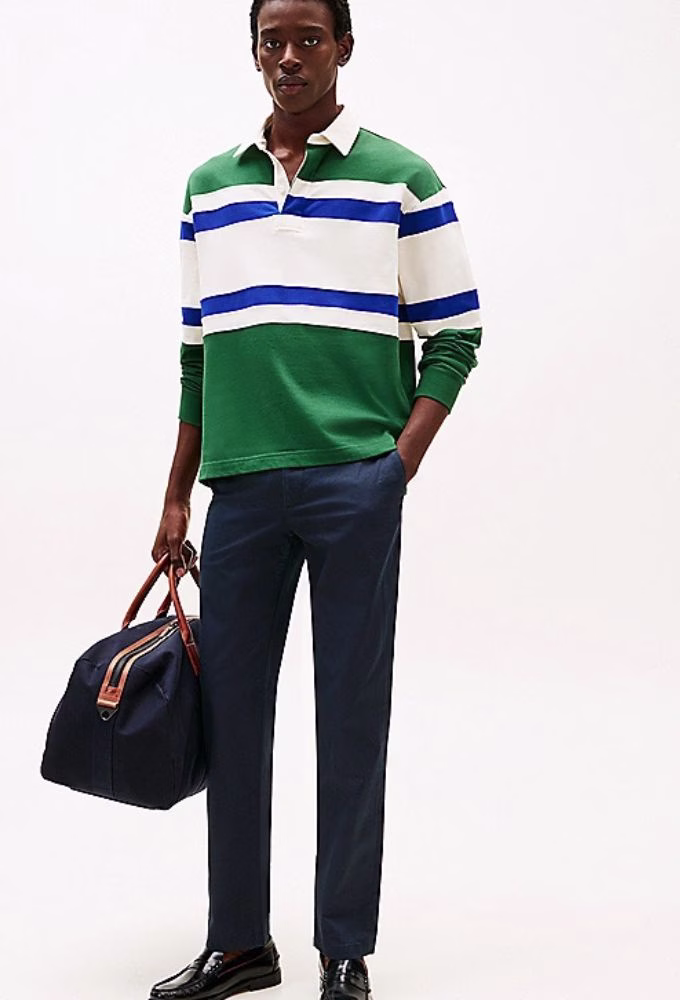 Tommy Hilfiger Denton Παντελόνι Chino Ελαστικό Desert Sky, Μπλέ Σκούρο Μπλε Σκούρο 2