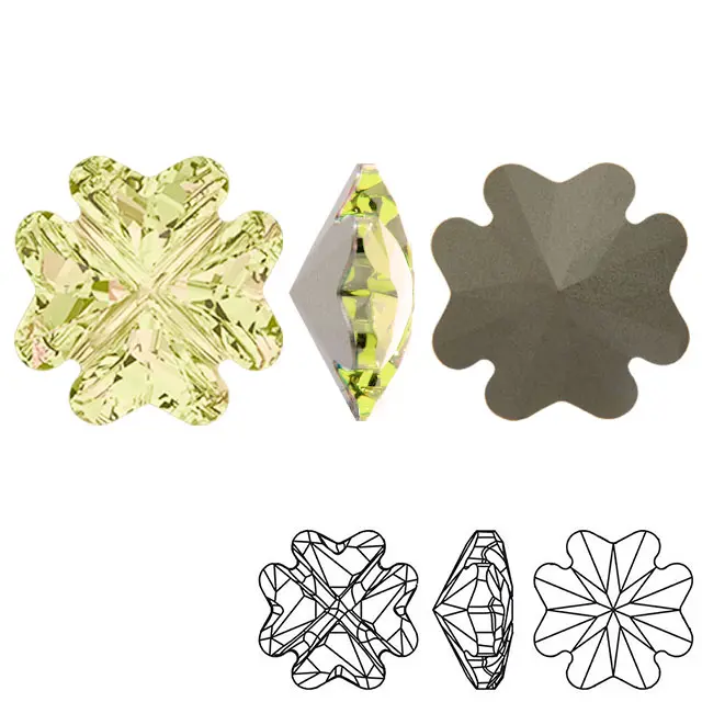 Swarovski 4785 Clover Fancy Stone Crystal Luminous Green 14mm - 1τεμ