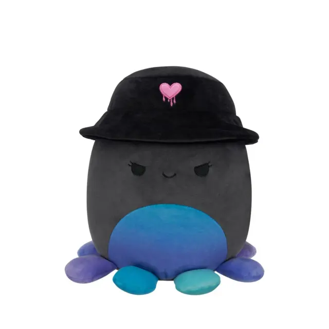 Λούτρινο Squishmallows Valentine W2 13cm Yoko the Charcoal Grey Octopus - JWSQ1642