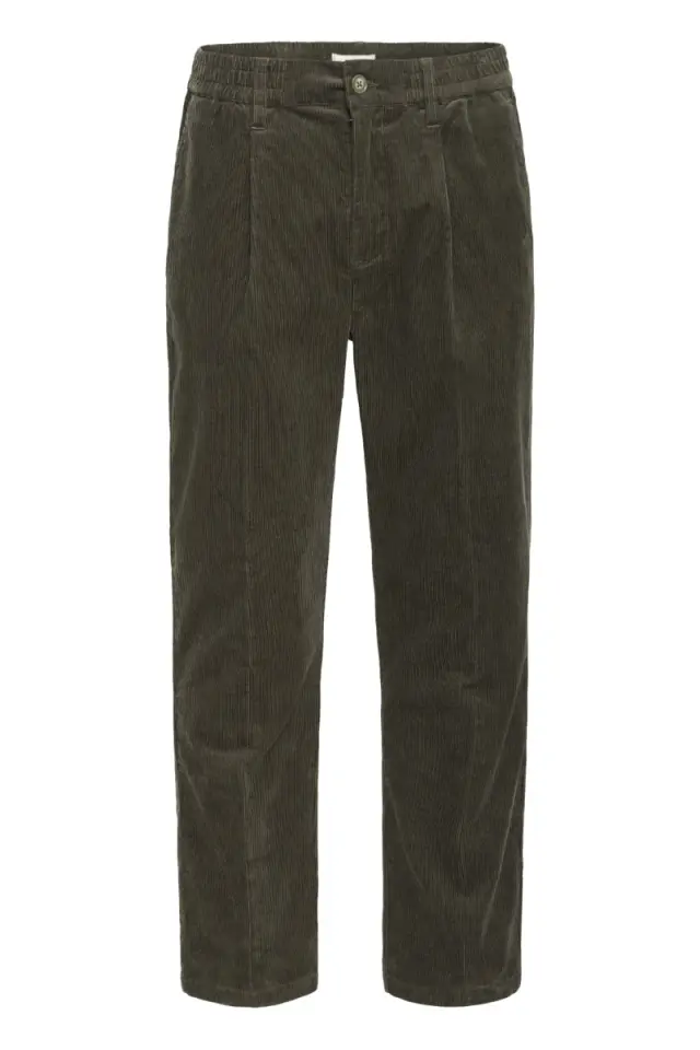 Casual Friday Ανδρικό MARC 0228 Chinos Κοτλέ Παντελόνι με Πιέτα – Cypress Green - 31W 32L