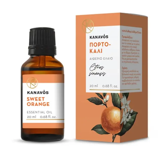 KANAVOS Essential Oil Sweet Orange Αιθέριο Έλαιο Πορτοκάλι, 20ml