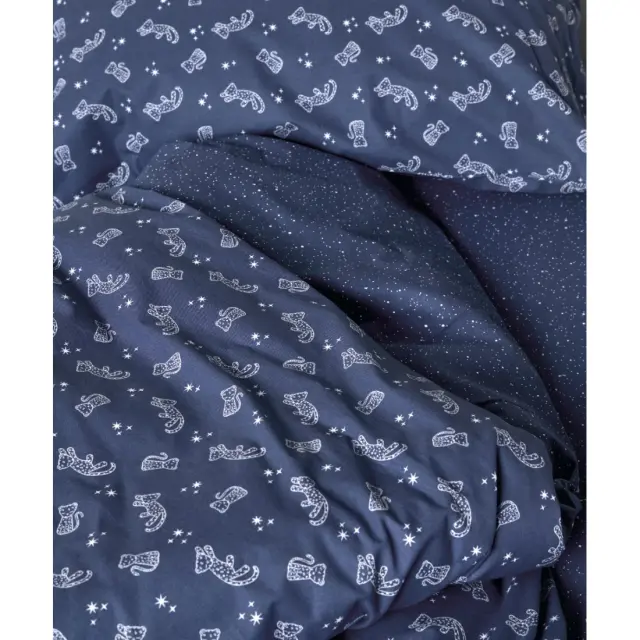 Σετ Παιδικά Σεντόνια Μονά 3 Τεμαχίων Kentia Oriane Dark Blue-White 160x245 2
