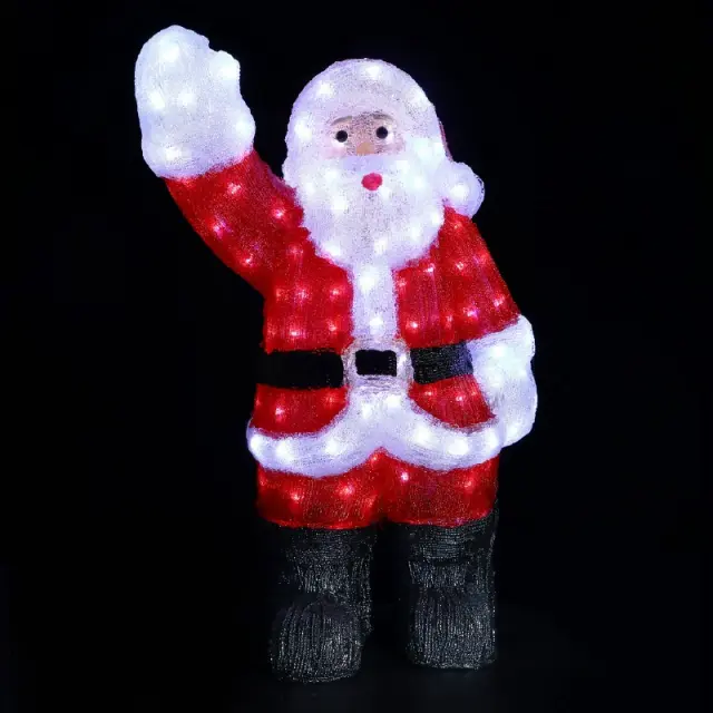 AcaLight Offer ΧΡΙΣΤΟΥΓΕΝΝΙΑΤΙΚΟΣ ΑΙ ΒΑΣΙΛΗΣ 3D 150 LED ΛΕΥΚΑ ΑΚΡΥΛΙΚΑ ΜΕ ΚΑΛΩΔΙΟ 300mm IP44 300x270x600mm