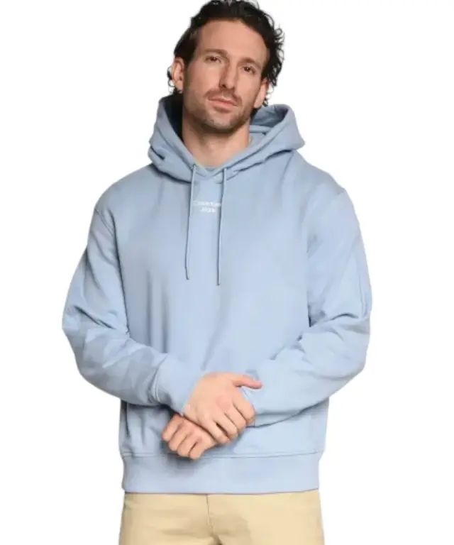 Calvin Klein - Ανδρικό Φούτερ με Κουκούλα J30J320604-DAR Γαλάζιο - 2XL