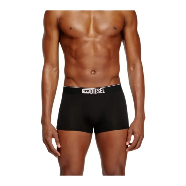 Diesel Ανδρικό Boxer Plain Logo Damien - Τριπλό Πακέτο, Χρώμα Μαύρο-Ροζ - XL 2