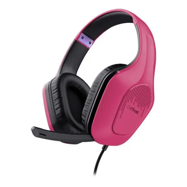 Trust GXT 415 Zirox Over Ear Gaming Headset με σύνδεση 3.5mm Ροζ