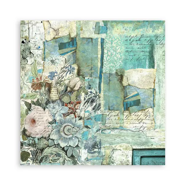 Τυπωμένο ύφασμα Stamperia, 30x30cm, 4 τεμ, Wonderland 2