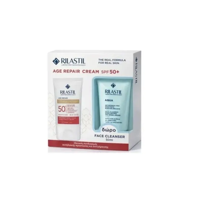 Rilastil Promo Age Repair Κρέμα SPF50+ 40ml & Aqua Καθαριστικό Προσώπου 50ml