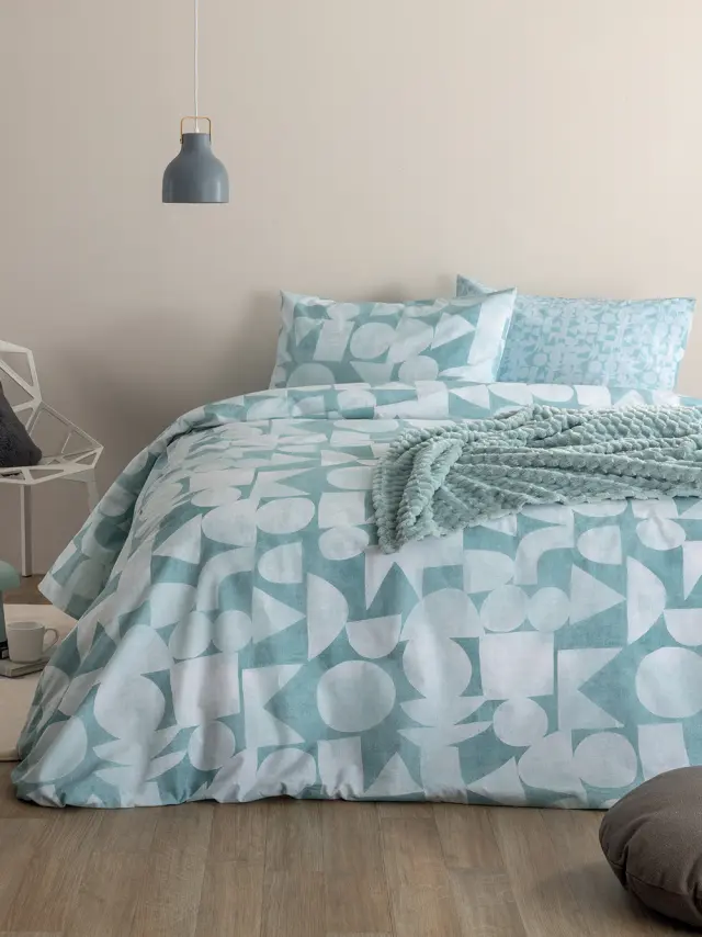 Σετ Παπλωματοθήκη 240x250 Υπέρδιπλη Fashion Life Palamaiki FL6288 Βεραμάν 100% βαμβακερό