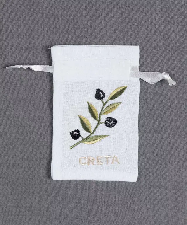 Σαπουνοθήκη (10τμχ) ΚΡΗΤΗ (9cm x 14cm) λευκό με χρώμα -