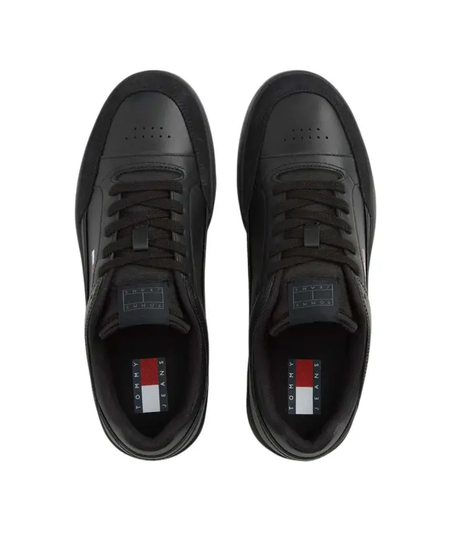 Tommy Hilfiger - Ανδρικά Sneakers Leather Mixed Texture Basketball EM0EM01792-BDS Μαύρο 2