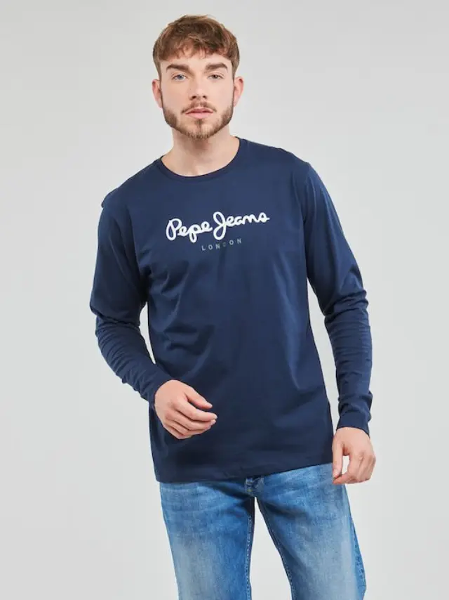 PEPE JEANS EGGO LONG N -ΜΑΚΡΥΜΑΝΙΚΟ ΑΝΔΡΙΚΟ BLUE
