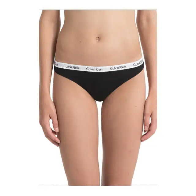 Calvin Klein Γυναικείο Εσώρουχο Thong - Τριπλό Πακέτο, Χρώμα Μαύρο - L 2