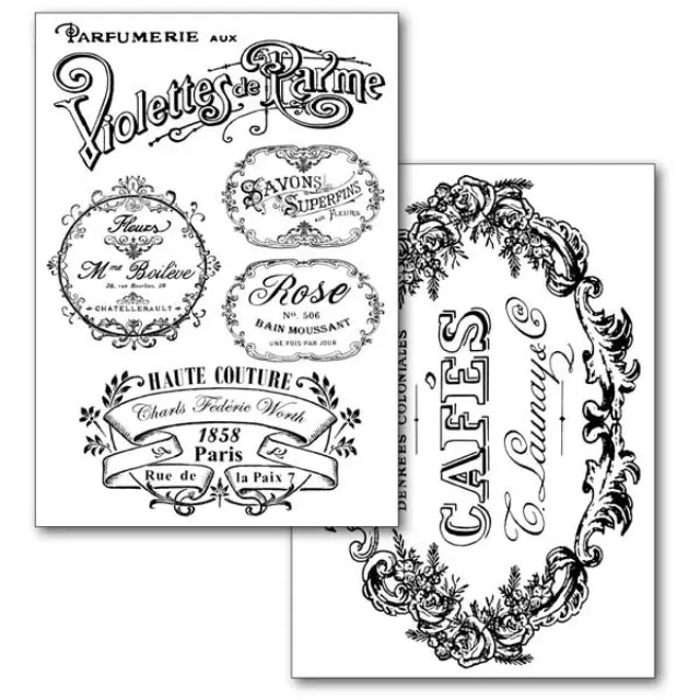 Χαρτί Stamperia Transfer Paper A4 - Violettes de Parme - 2 Σχέδια