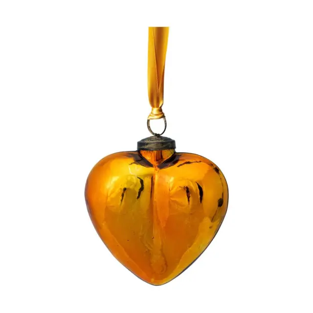 Pip Studio Glass Ornament / Γυάλινο Στολίδι: Yellow Heart