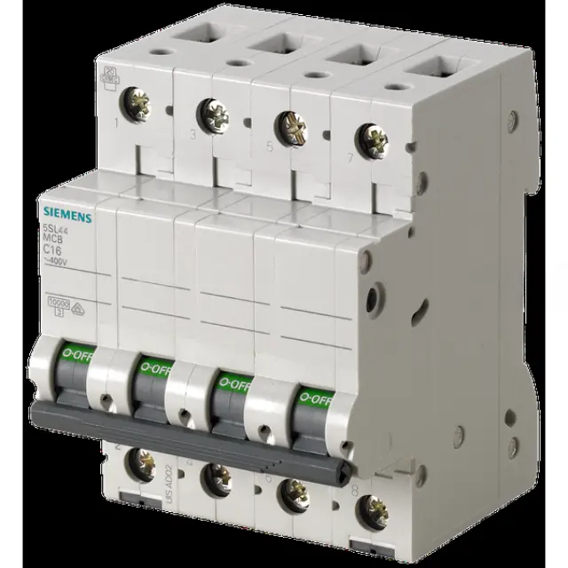 Miniature circuit breaker 5SL4 4P 63A C-curve 400V 10kA