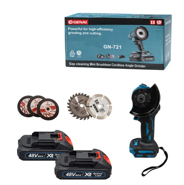 Genai Ασύρματος Γωνιακός Τροχός Μπαταρίας Brushless GN-721 48V - Cordless Brushless Angle Grinder 013205