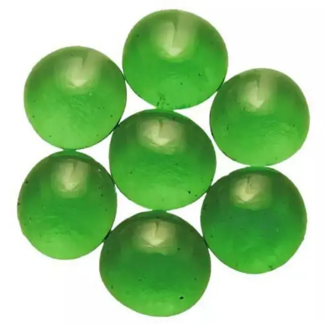 Γυάλινες Πέτρες Καμπουσόν - Green - Ø15-20mm - 100gr