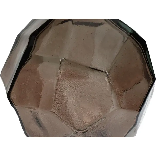 Βάζο Καφέ Ανακυκλωμένο Γυαλί 16x16x18cm 3