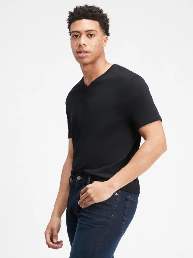 Μαύρη Everyday V-Neck Μπλούζα true black - S