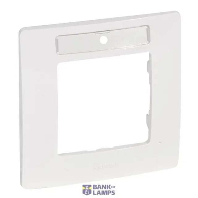 Plate Niloe 1 gang with label holder white