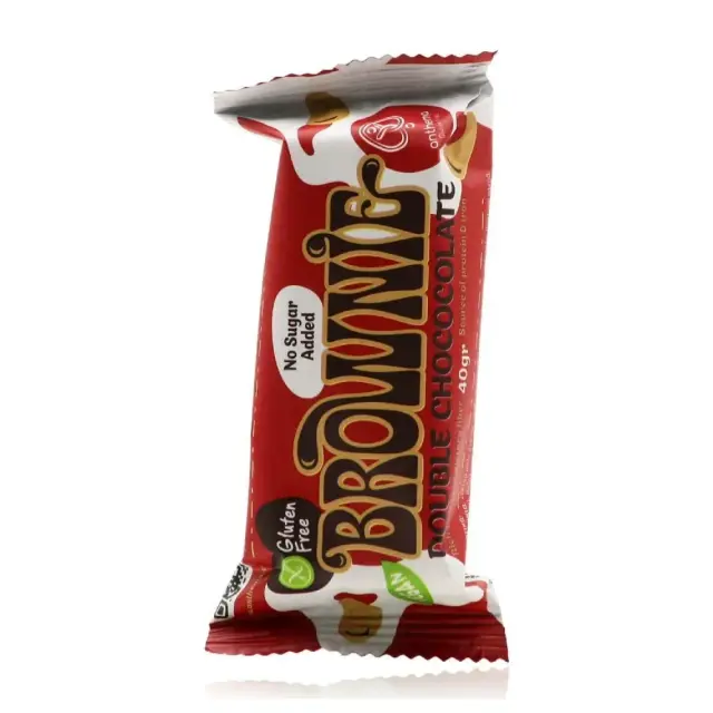 Μπάρα Brownie, διπλή σοκολάτα φουντούκι, Χωρίς Ζάχαρη, Anthema, 40γρ