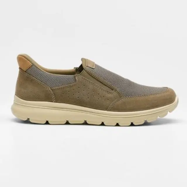 Imac Sneakers Ανδρικό ύφασμα/δέρμα Nubuck Μπεζ IMA/752090 TORTORA