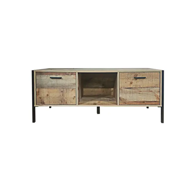 Έπιπλο PALLET-W Τηλεόρασης 2 Ντουλάπια Antique Ξύλο 124x40x50cm