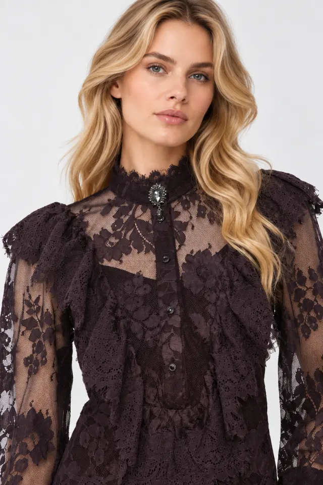 BSB BLOUSES (0056-0116010-BROWN) - 40-small 3