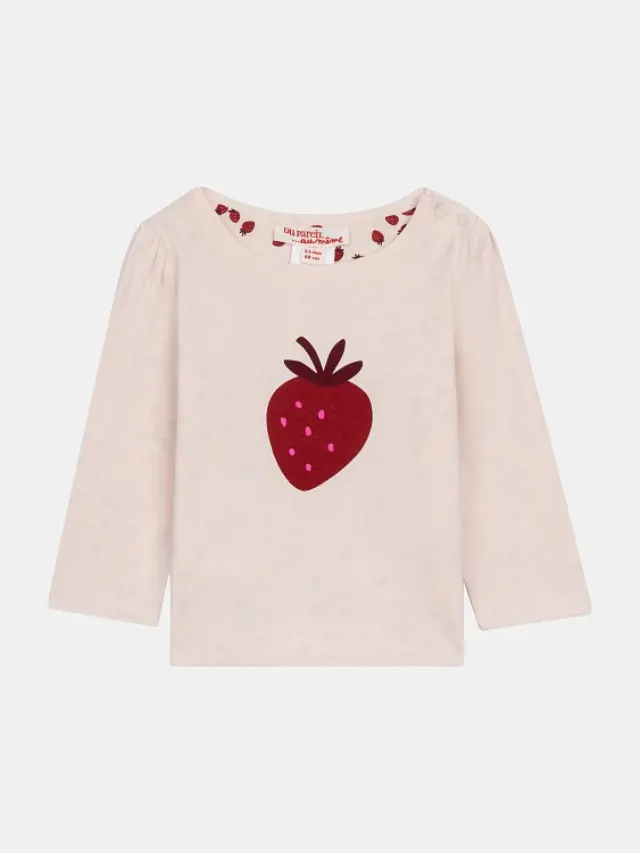 Βρεφική Μπλούζα 2 σε 1 για Κορίτσια Sweet Strawberry ΜΠΕΖ