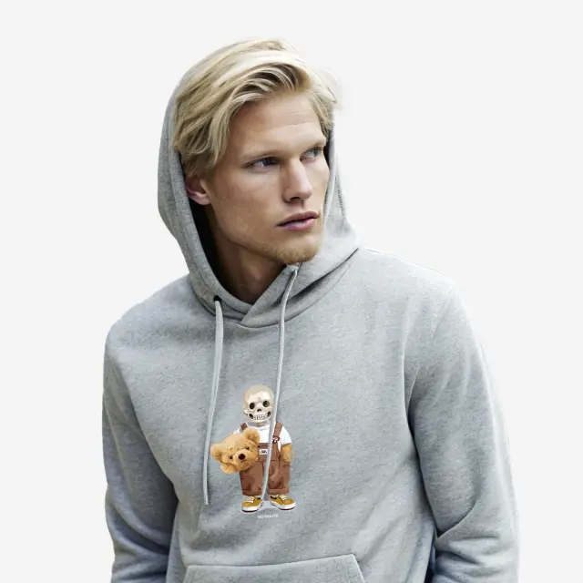 Φούτερ Noshame® Γκρι με τύπωμα Teddy Skeleton - 512559 - XXL