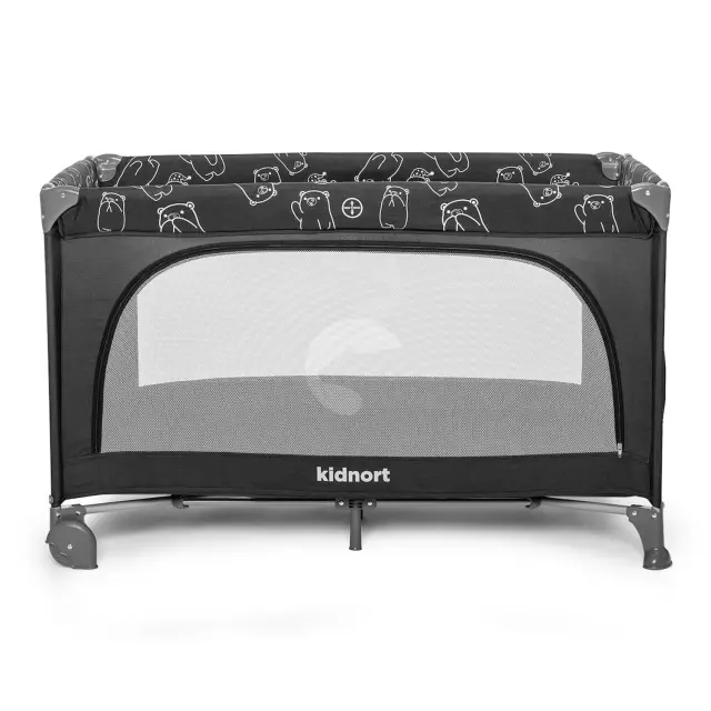 Kidnort Παρκοκρέβατο Ihalig Dark Grey KNLOZ000004 3
