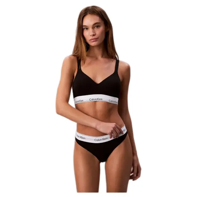 Calvin Klein Γυναικείο Μπουστάκι Lift - Icon Cotton Modal, Χρώμα Μαύρο 3